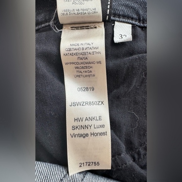 7 for All Mankind Luxe Vintage Honest  high waist skinny ankle stretch US 32 - Picture 4 of 6